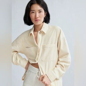 Babaton Cream Corduroy Graydon Shirt Jacket